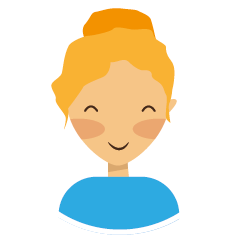 eine Person mit einem blauen Hemd und einem Lächeln